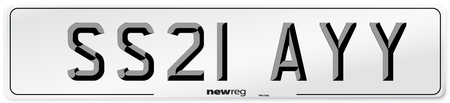 SS21 AYY Number Plate from New Reg